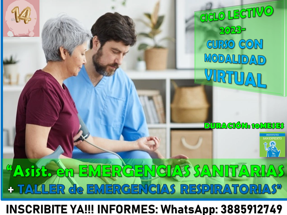 ASIST.EN EMERGENCIAS SANITARIAS + TALLER DE EMERGENCIAS RESPIRATORIAS