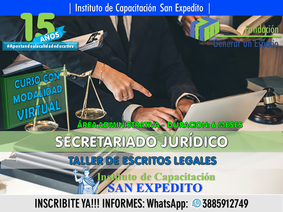 SECRETARIADO JURIDICO + TALLER DE ESCRITOS LEGALES